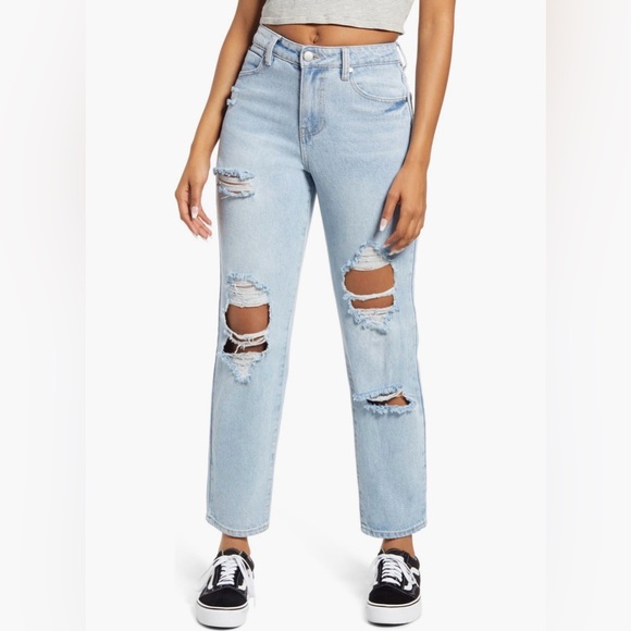 bp Denim - BP. Ripped Straight Leg Ankle Jeans